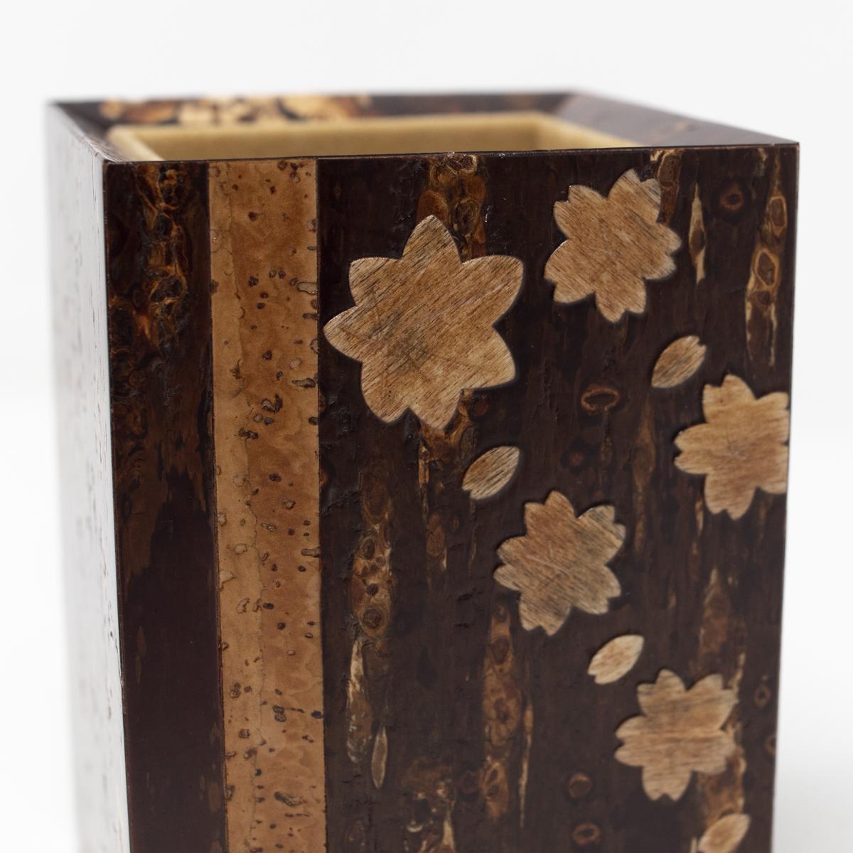 Tomioka wooden box closeup