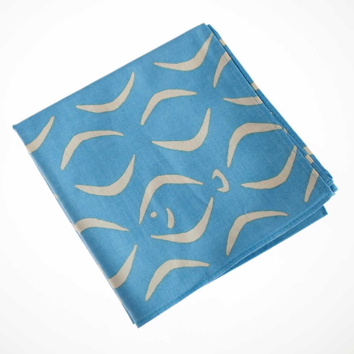 blue cloth folded