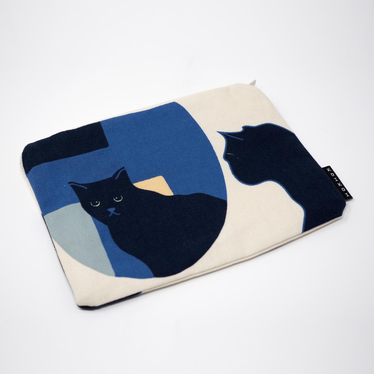 cat purse blue mirror angle