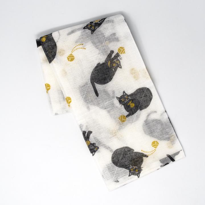 general cat washing up cloth yellow open