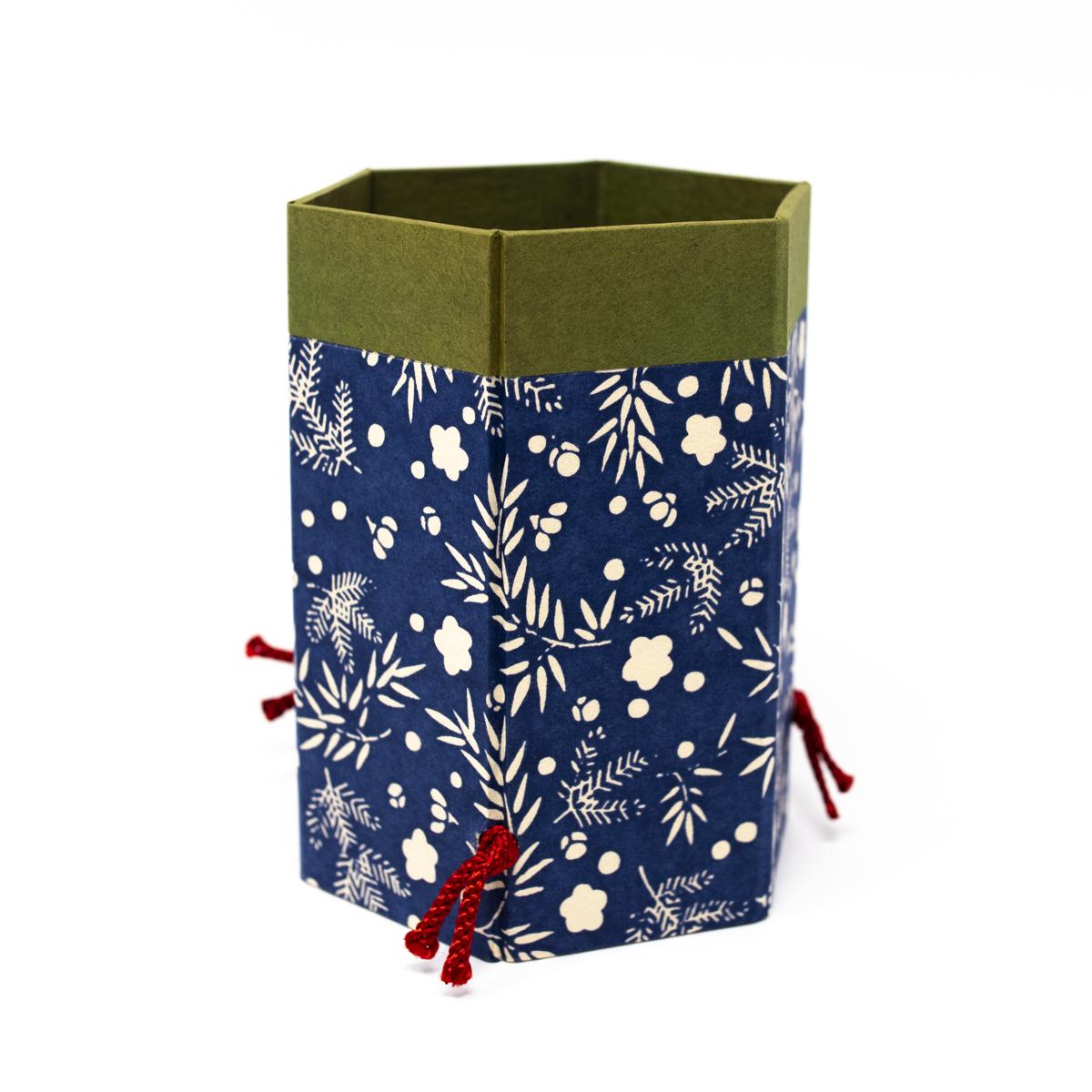 haibara blue pen pot front top angle