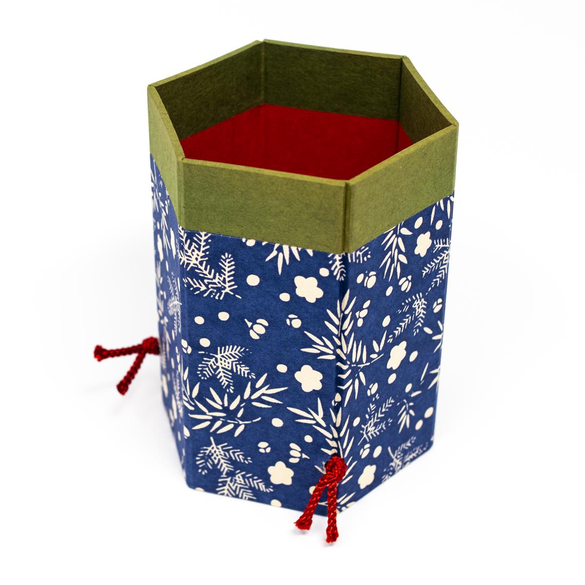 haibara blue pen pot front top angle reverse