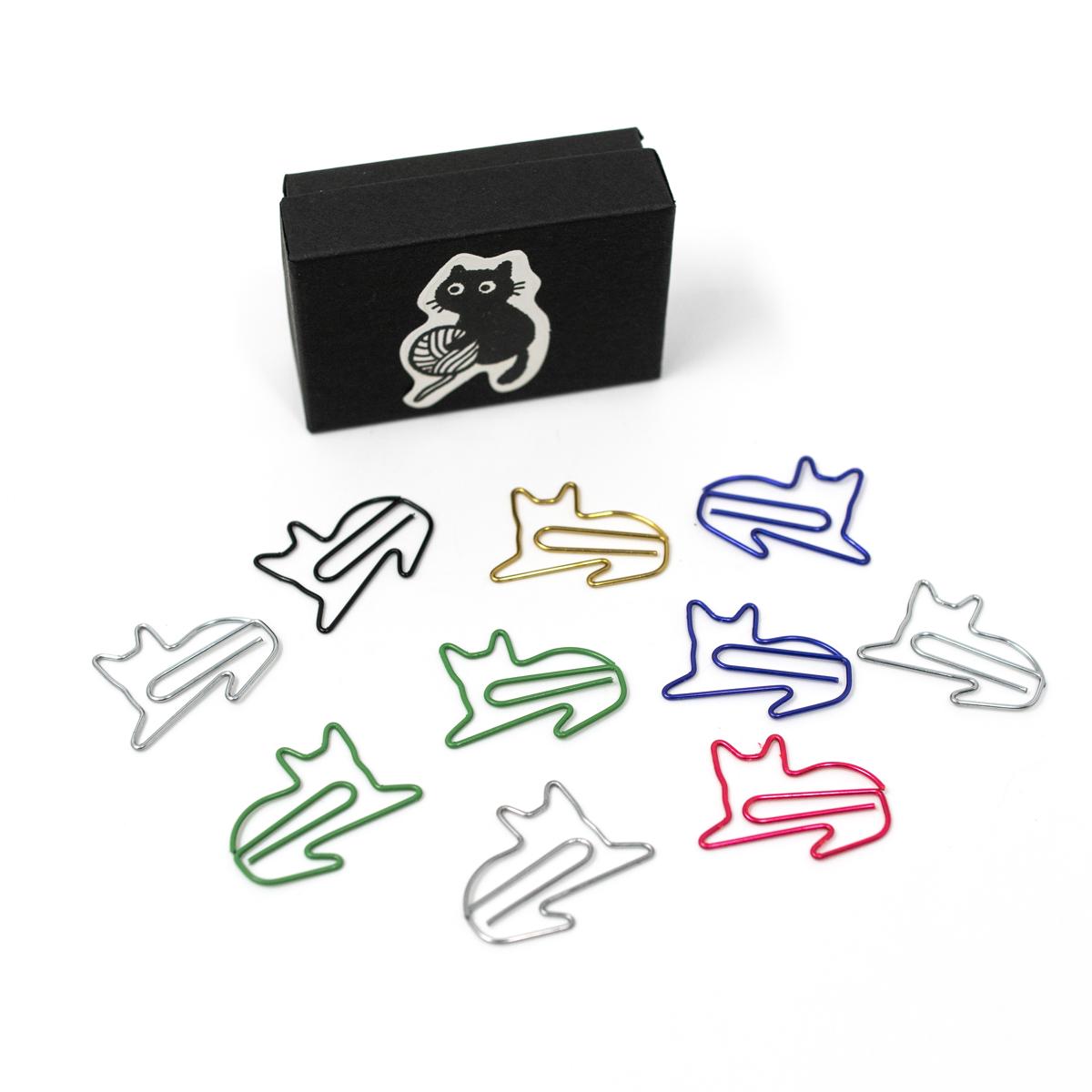general black box colourful cat paperclips