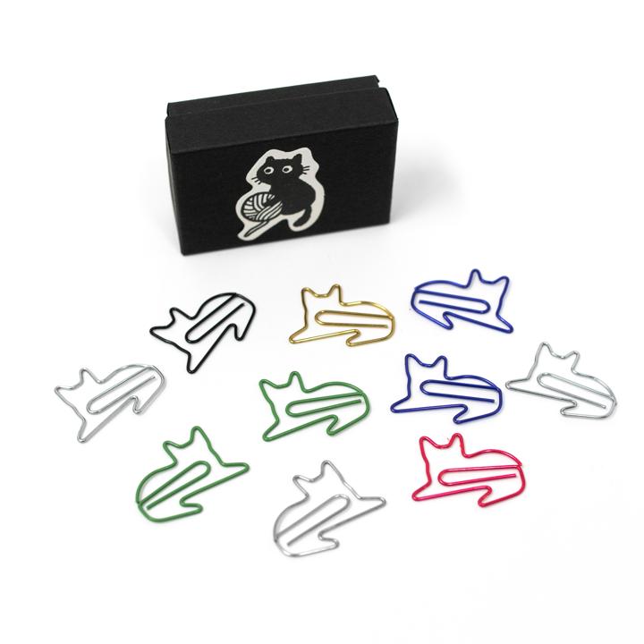 general black box colourful cat paperclips