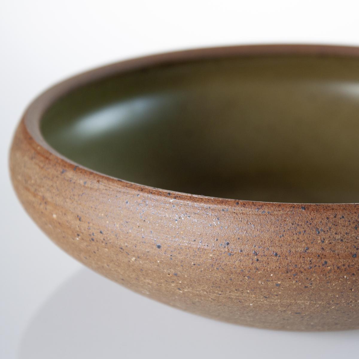 green pasta bowl closeup