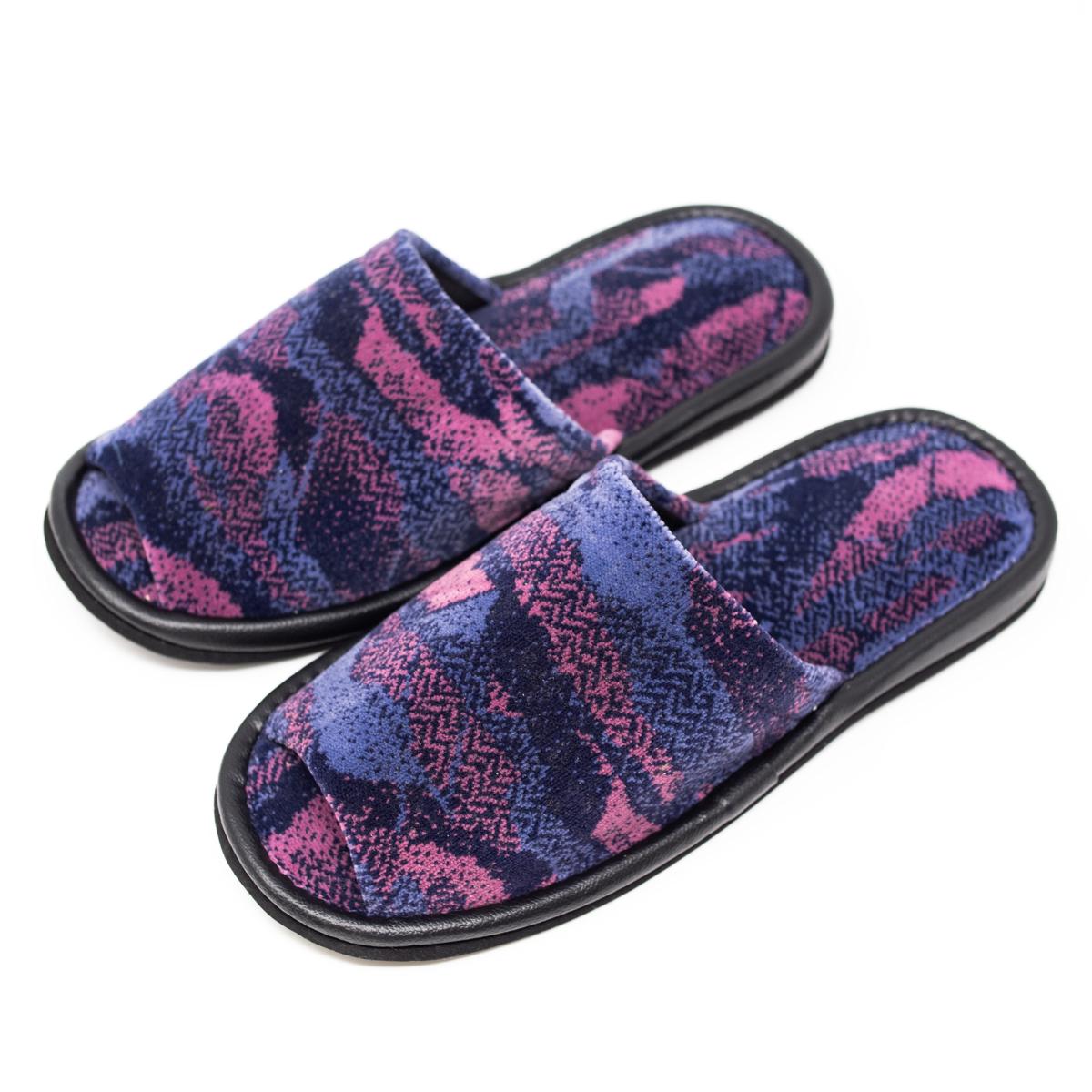 kawauchi train slippers purple front top angle side