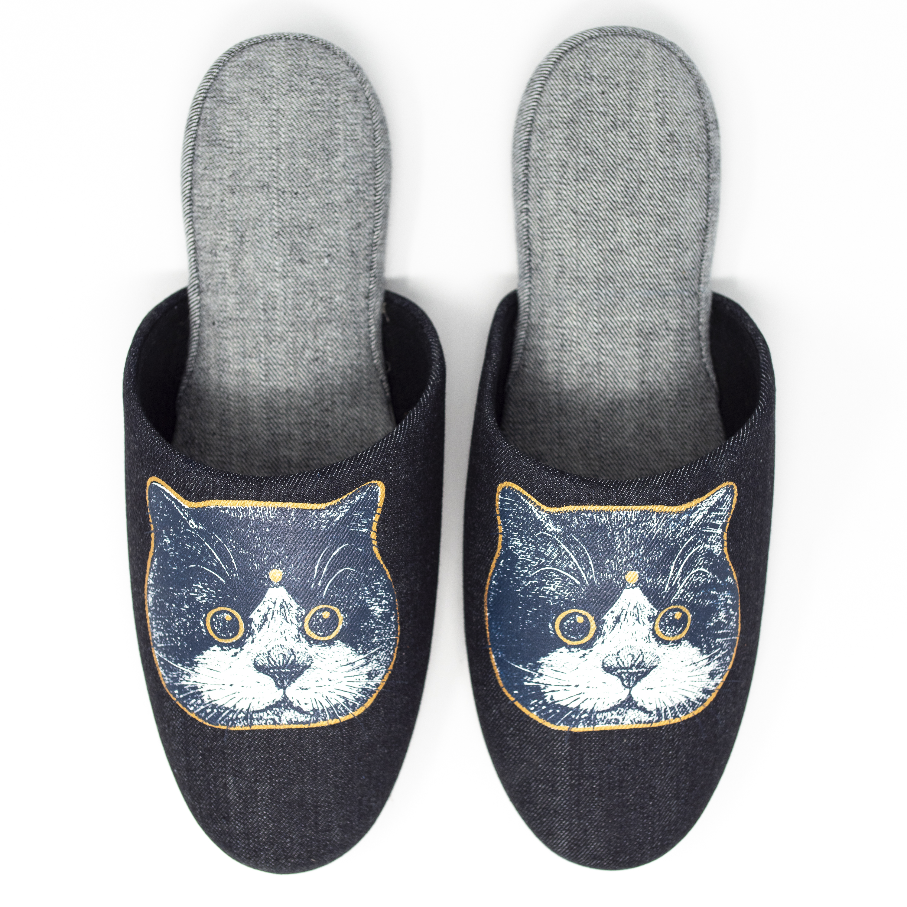 Image of Fuji-Tama Chan Cat Slippers: Blue