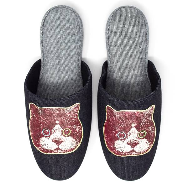 Image of Fuji-Tama Chan Cat Slippers: Red