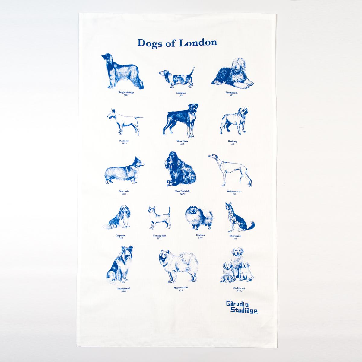 turnaround dogs of london dishcloth