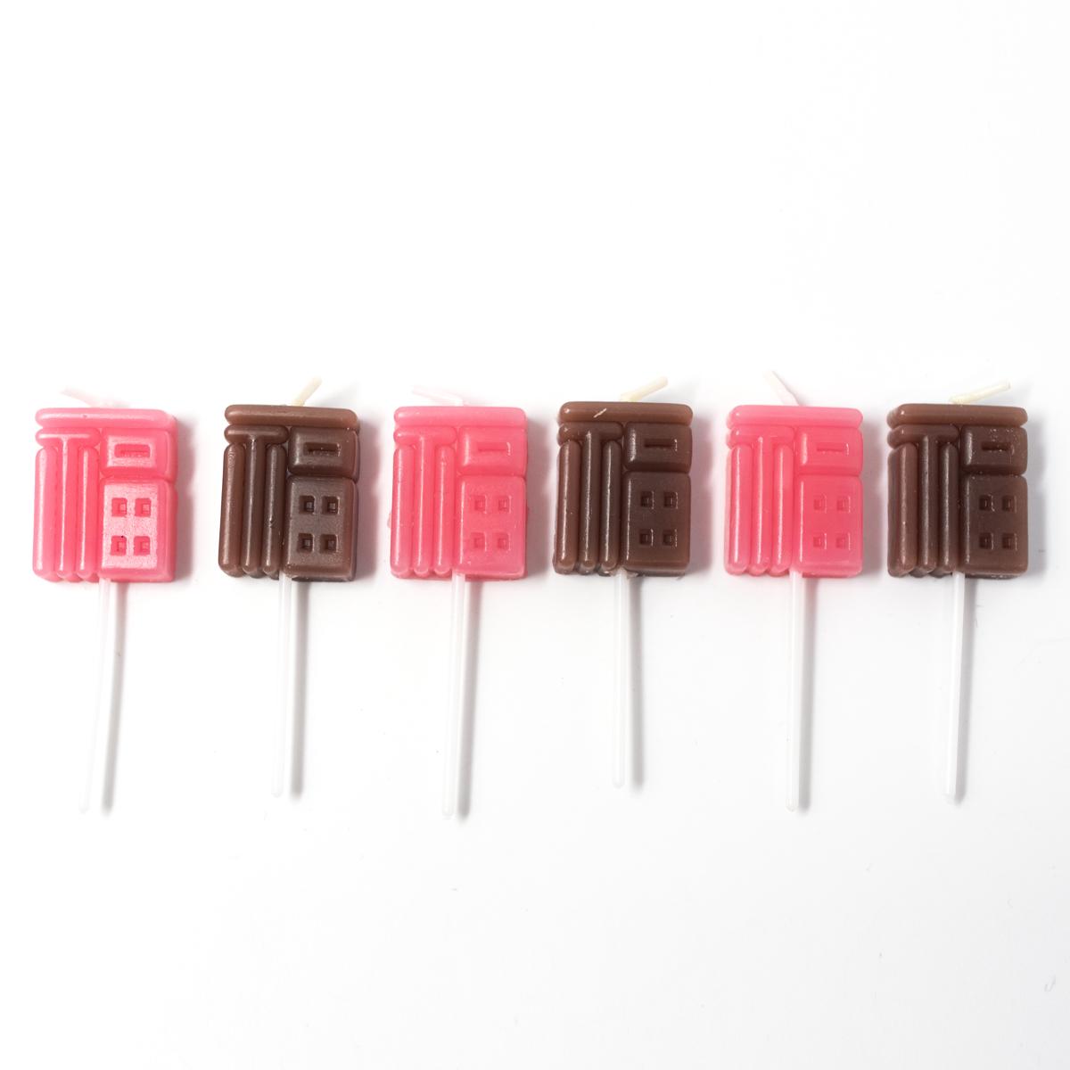 korean pink brown candles top