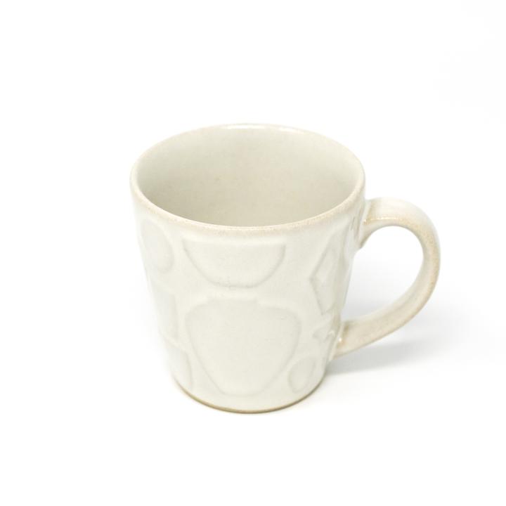 mashiko white mug top angle