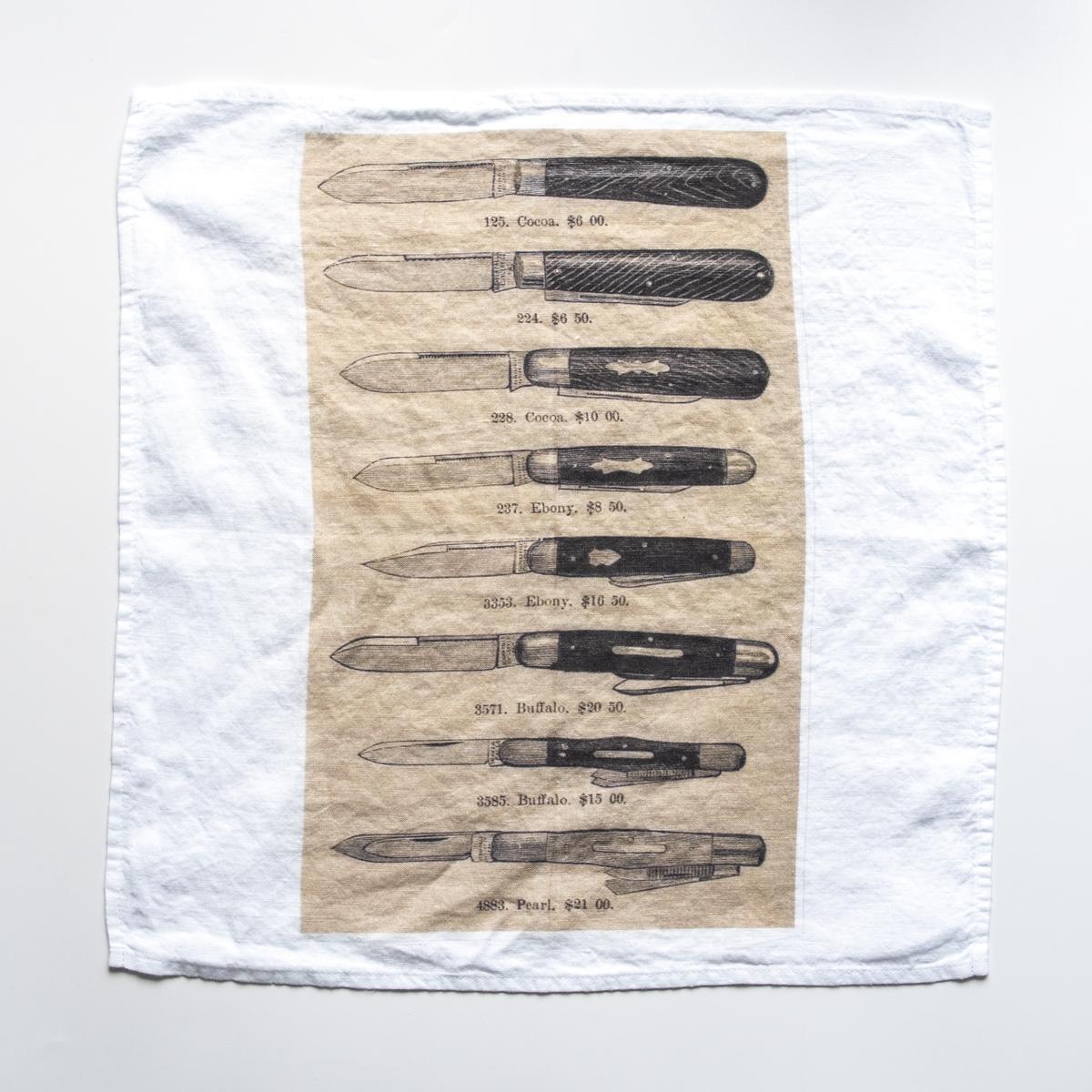 knives napkip white