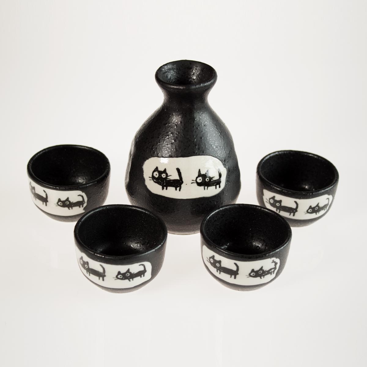 cat sake set