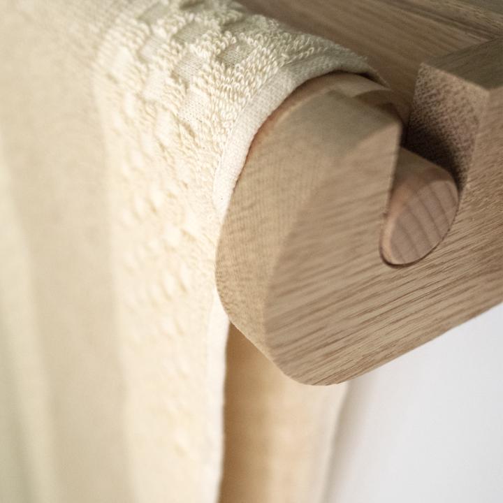 white towel rail close