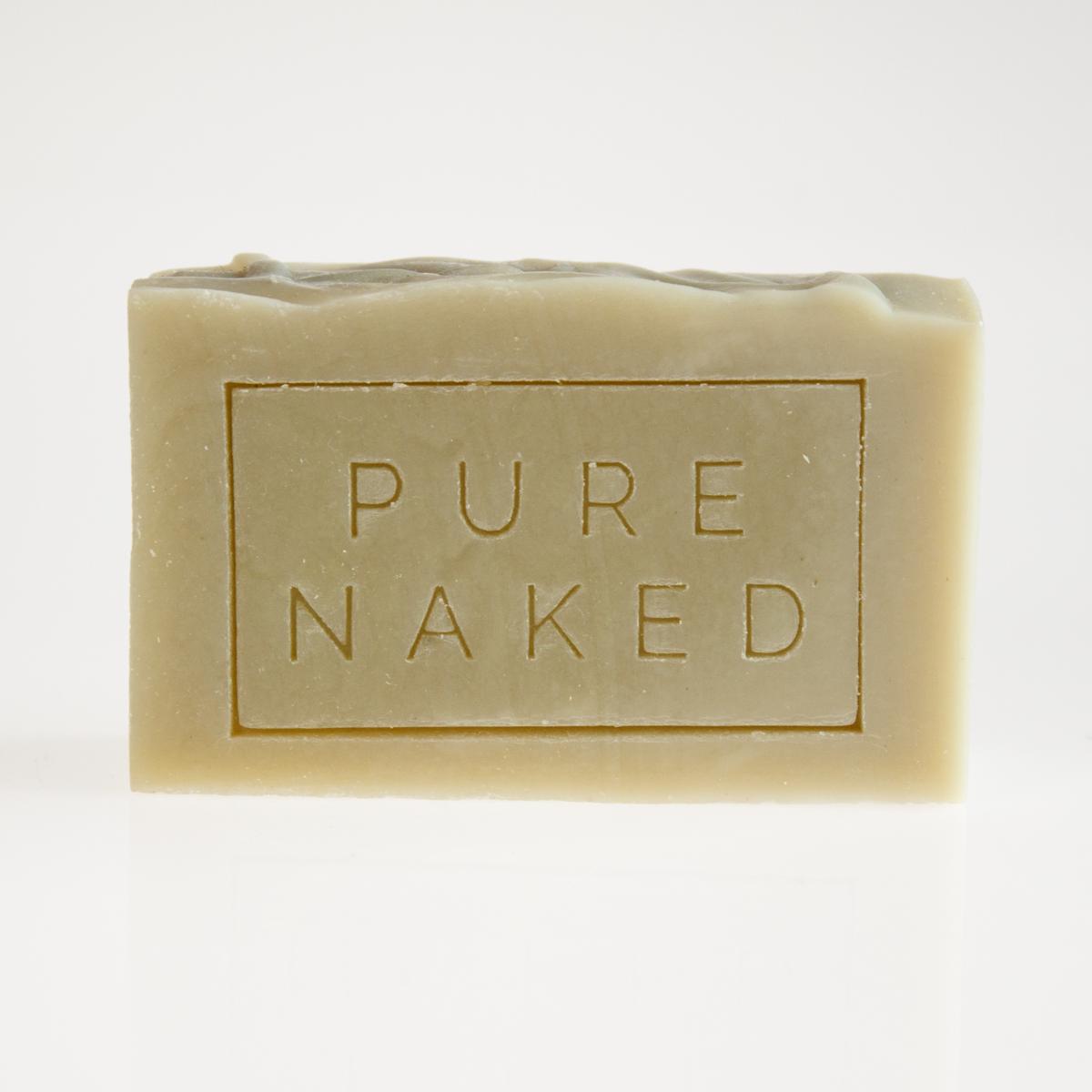 pure naked soap french green clay front