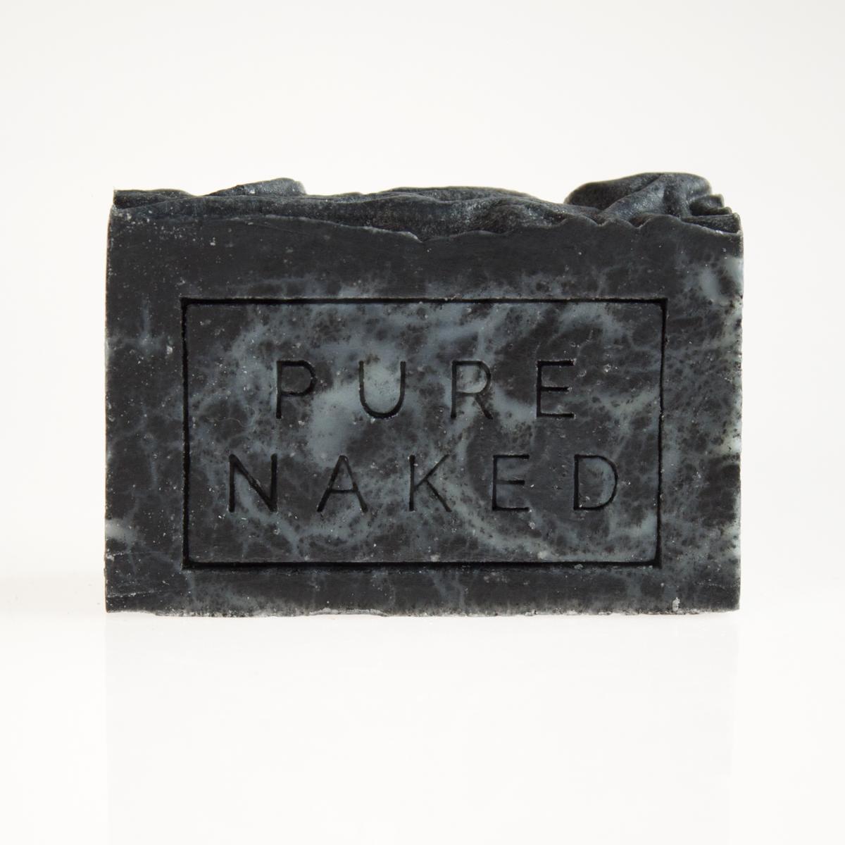 pure naked soap activated charcoal front