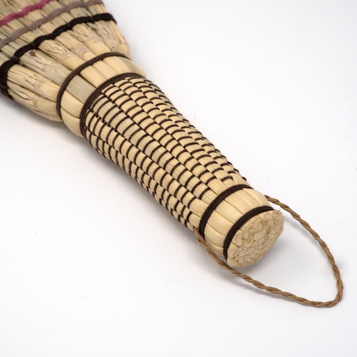 large brown red brush handle reverse