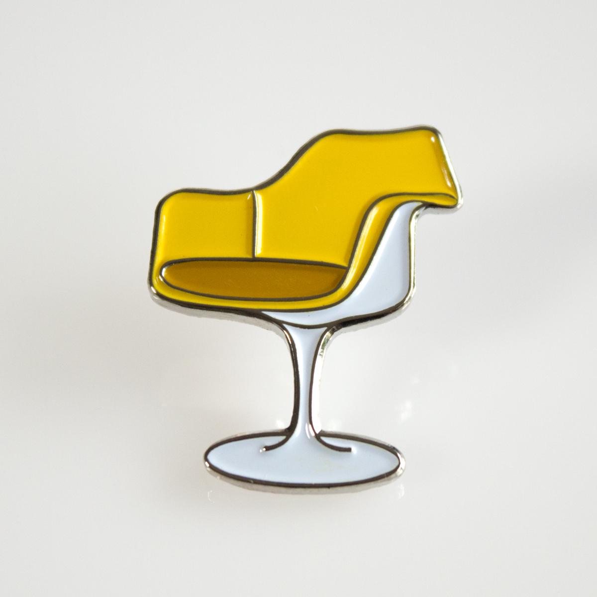 mid mod pin yellow chair