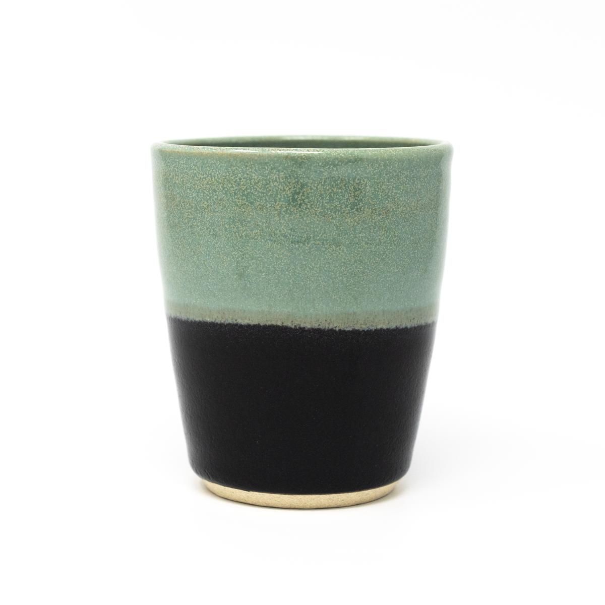 mashiko green black cup