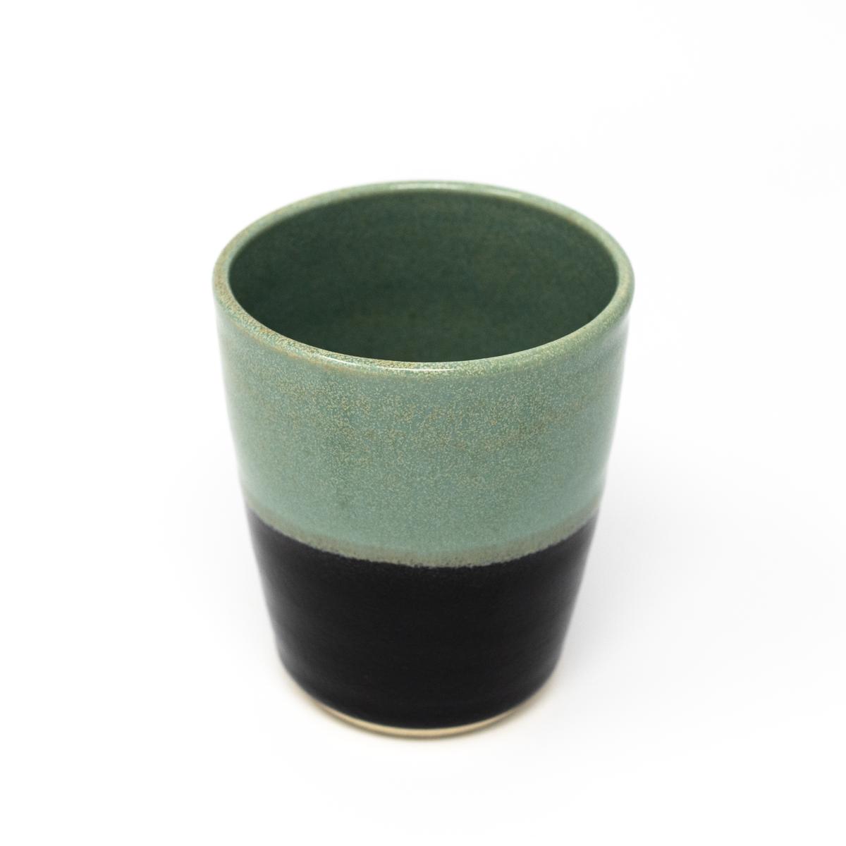 mashiko green black cup side angle