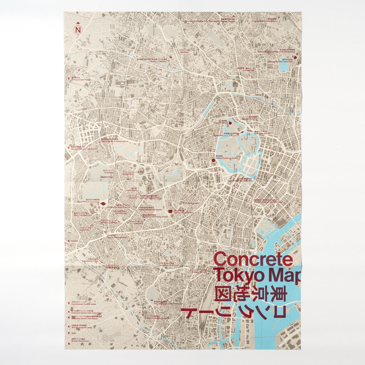 blue crow concrete tokyo map open