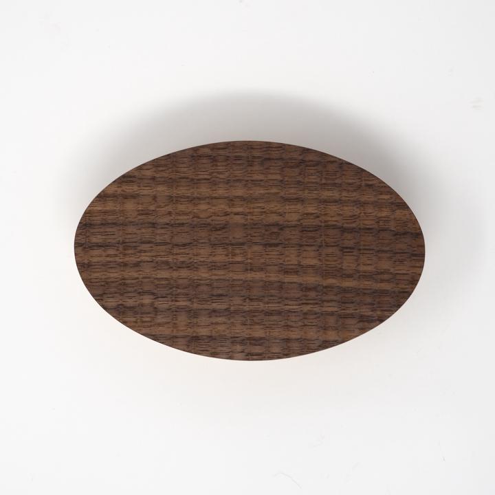 plain wooden oval box top
