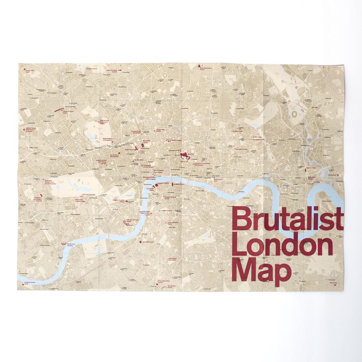 blue crow brutalist london map open