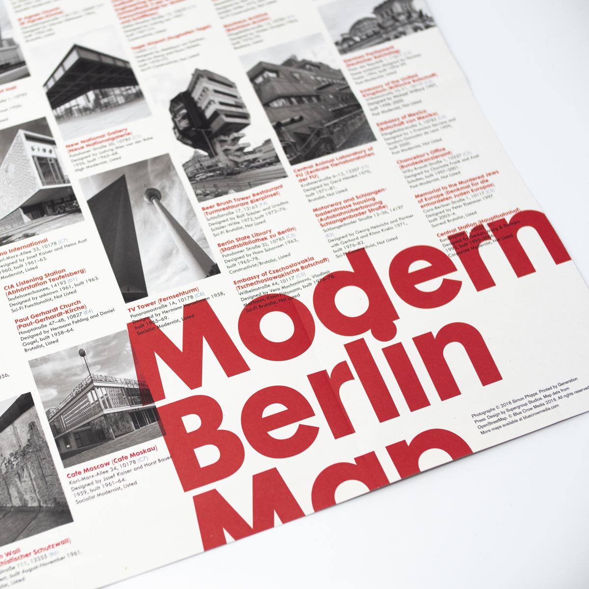 blue crow modern berlin map reverse