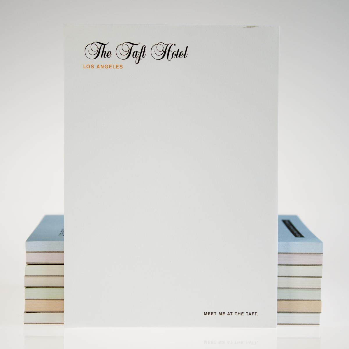 the taft hotel notepad