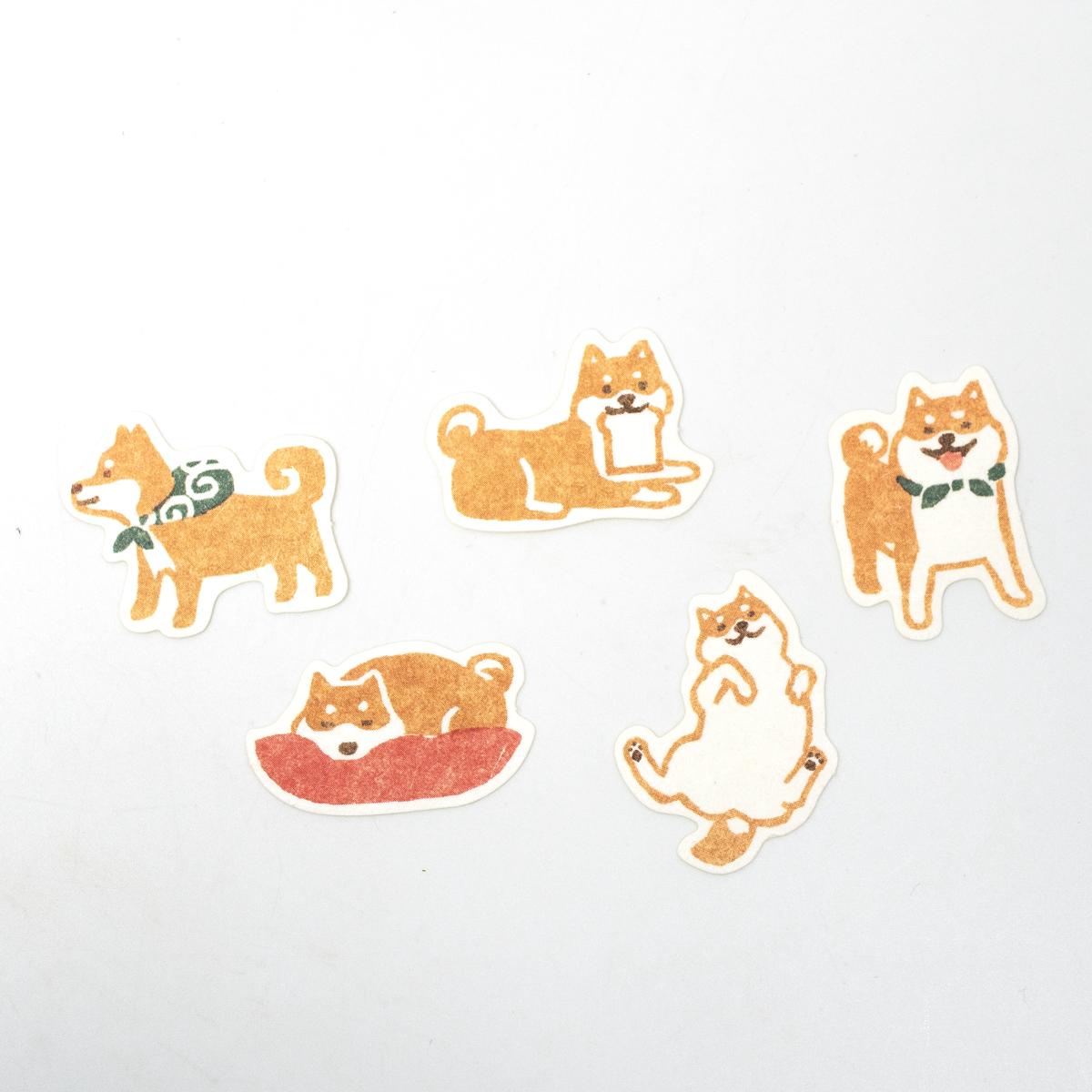general assorted shiba stickers open