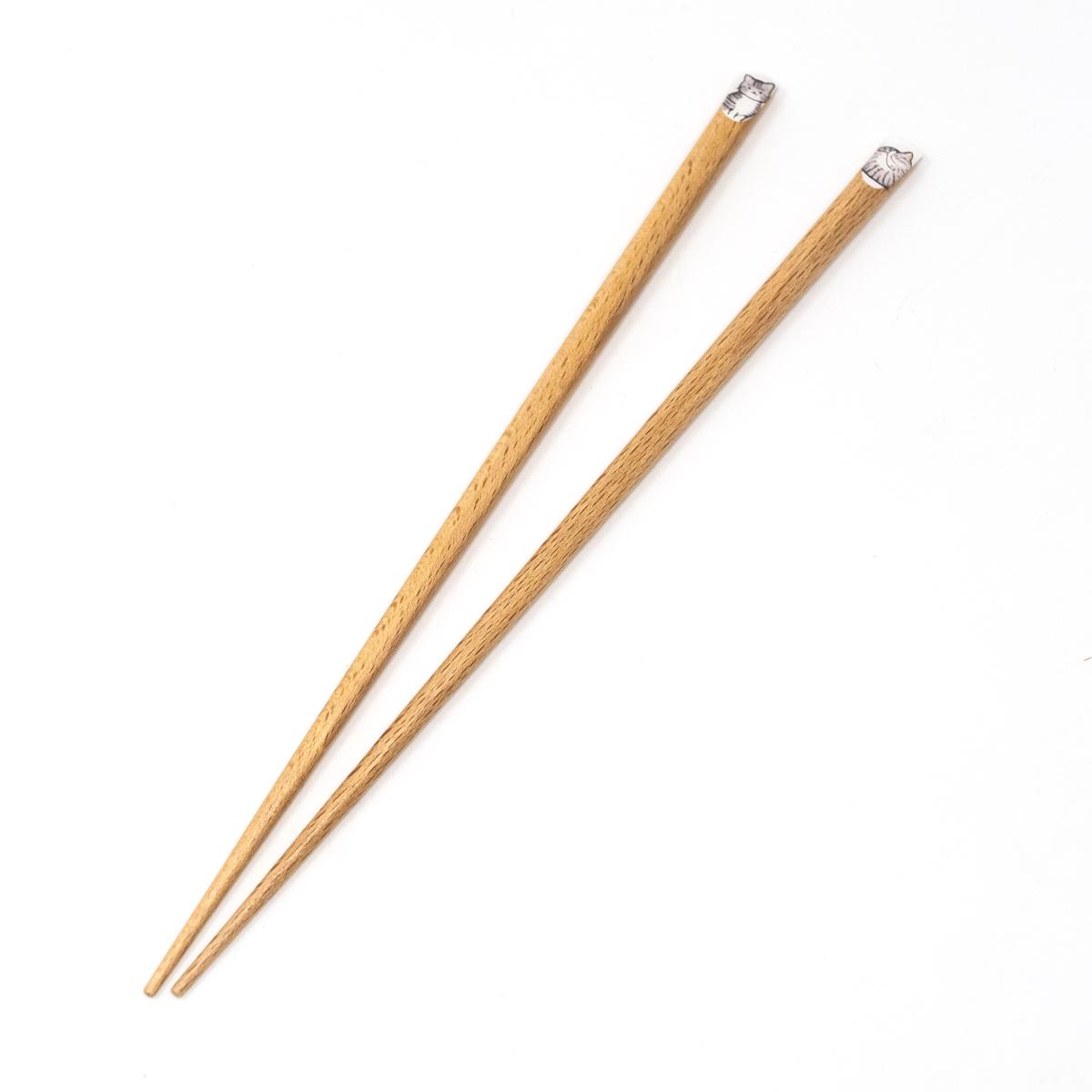 general cat chopsticks tabby