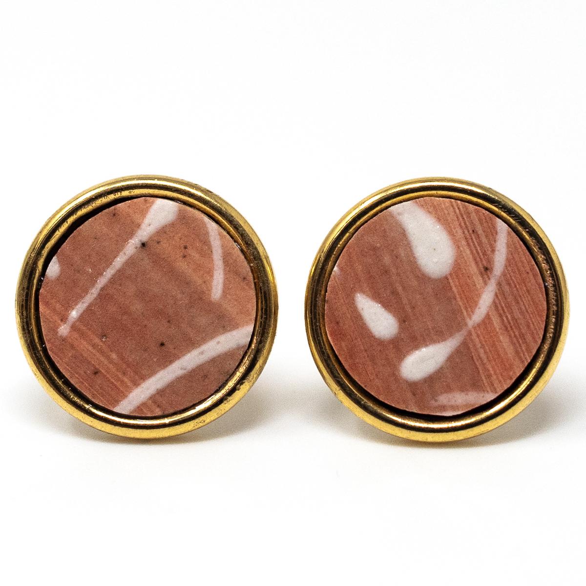 nozomi stud earring red flat