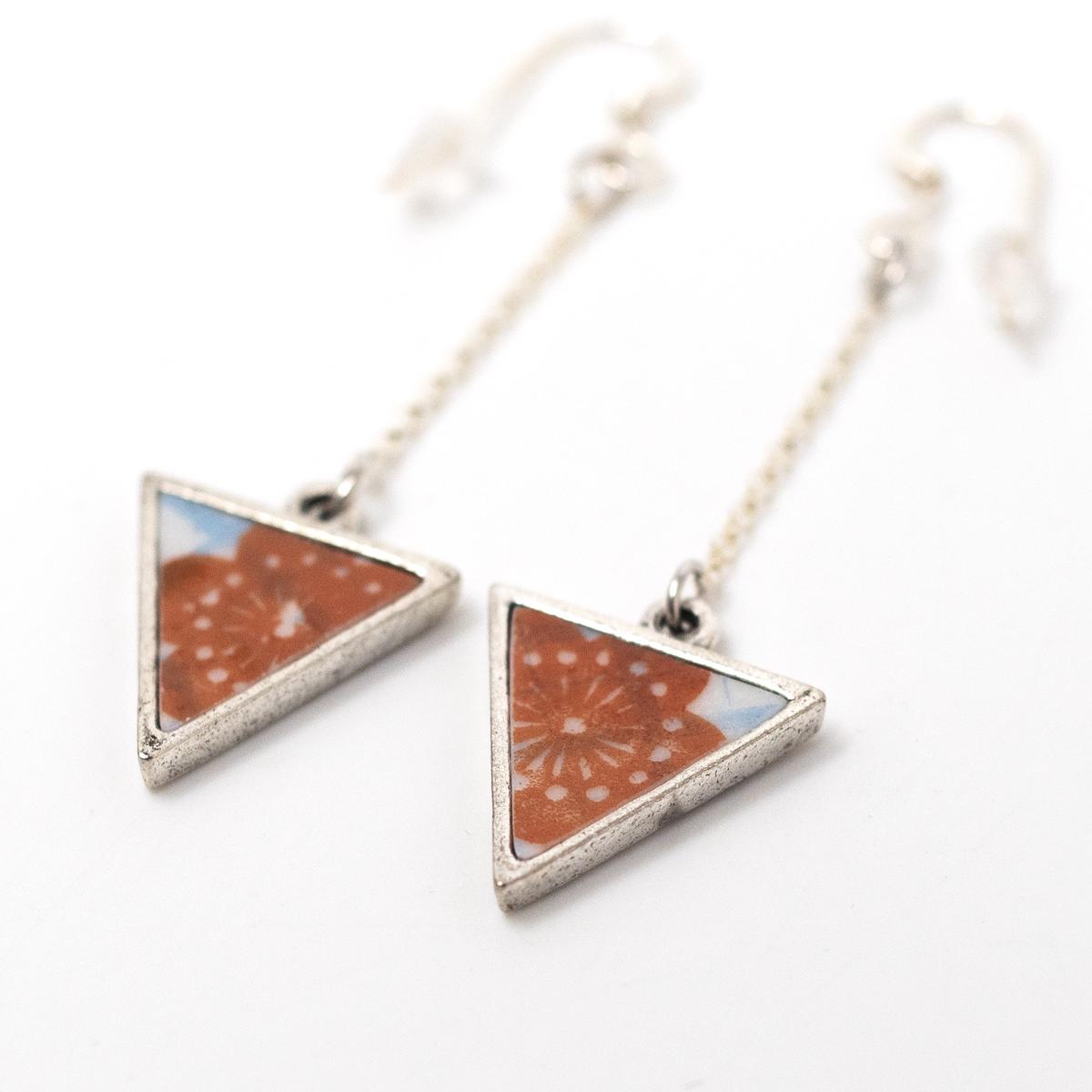 nozomi earrings red flower angle