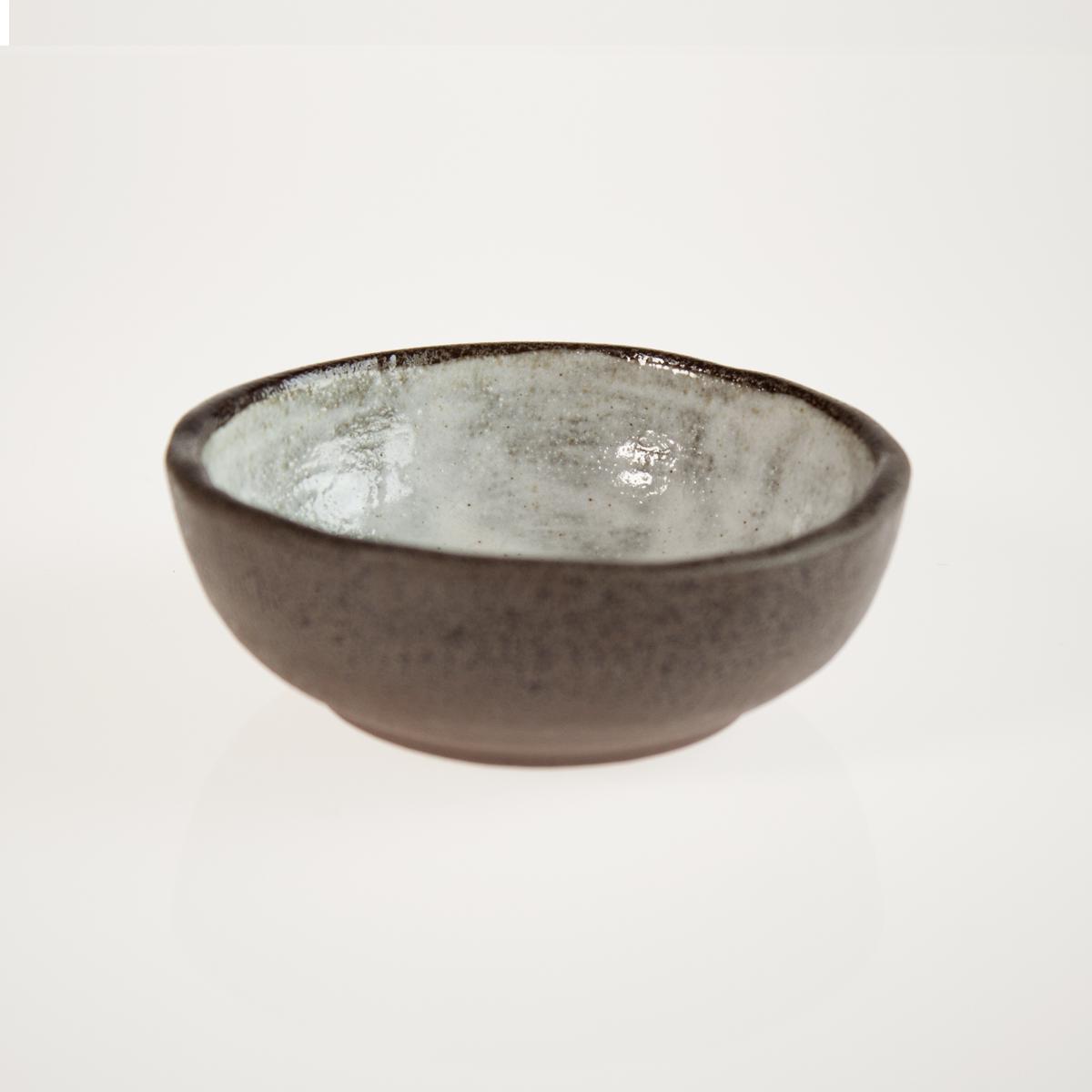 japandi pinch pot brown and white