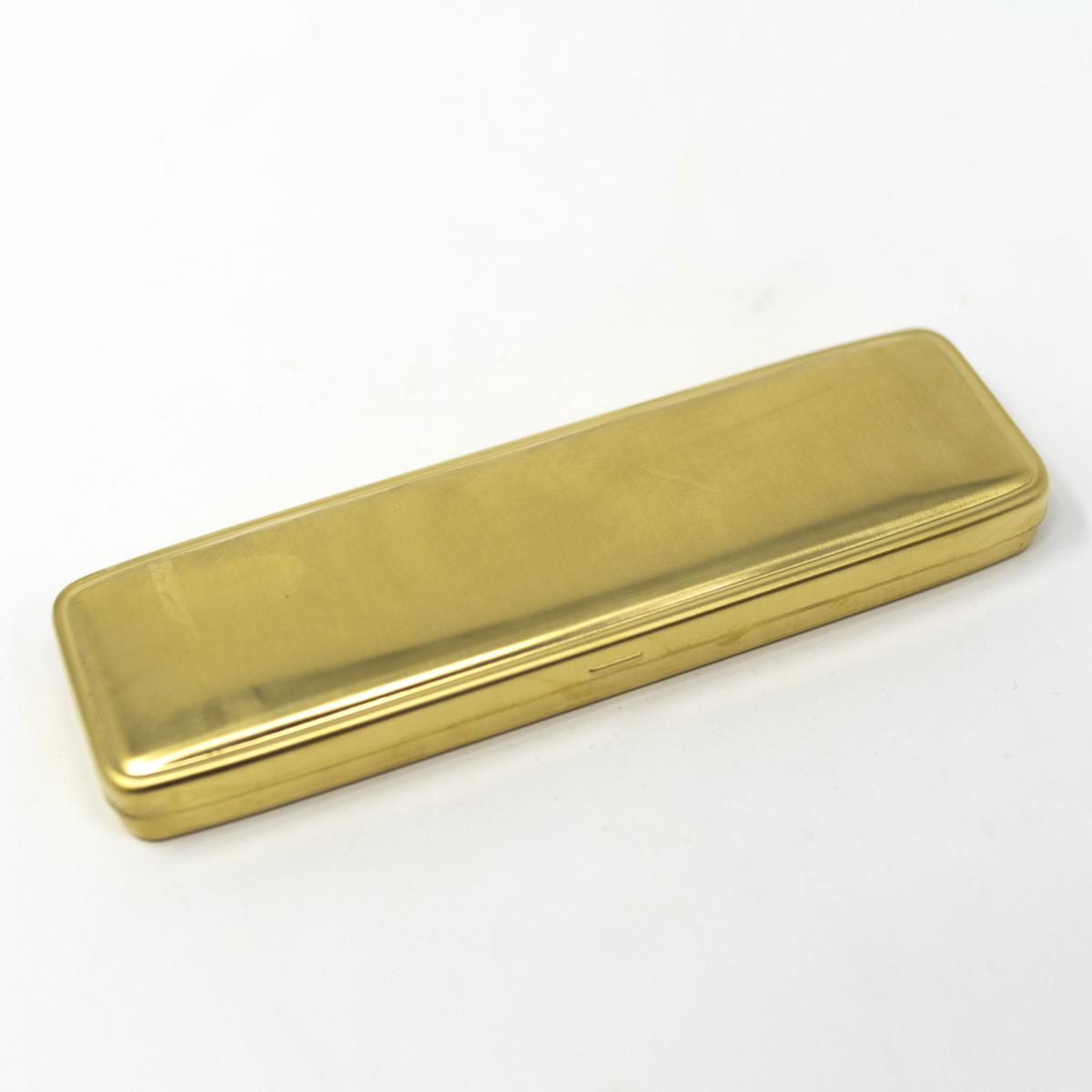 notable brass pencil case top angle