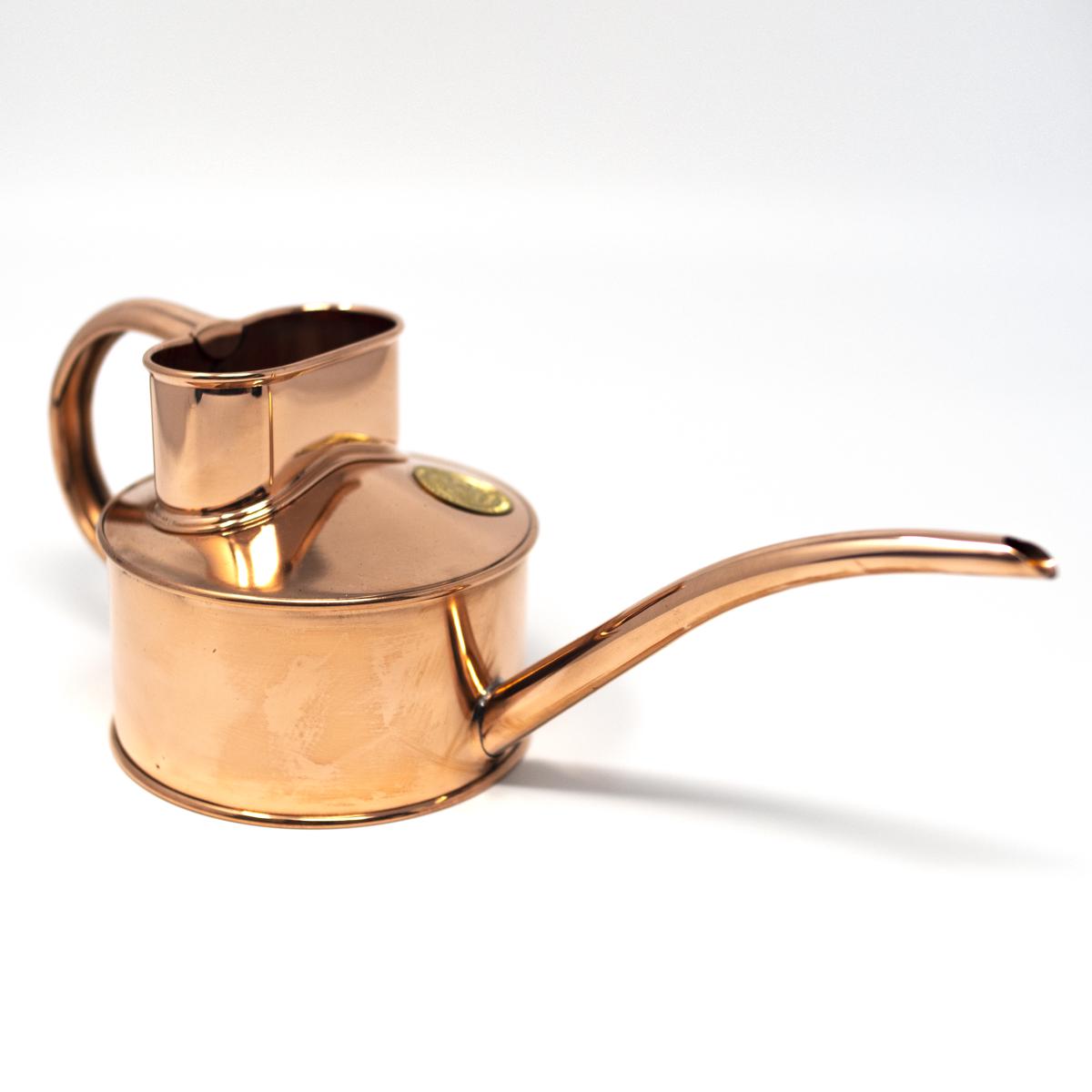 haws copper watering can front angle