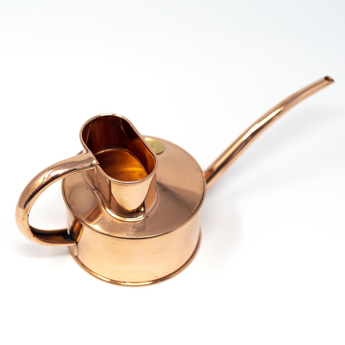 haws copper watering can top angle