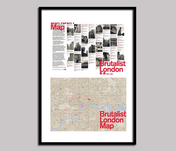 Brutal Map Framed