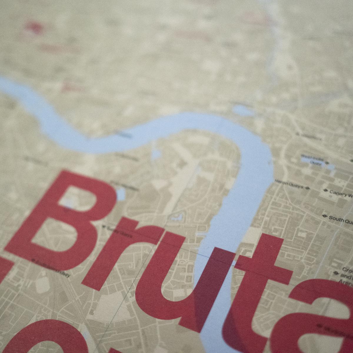 brutalist map closeup edge