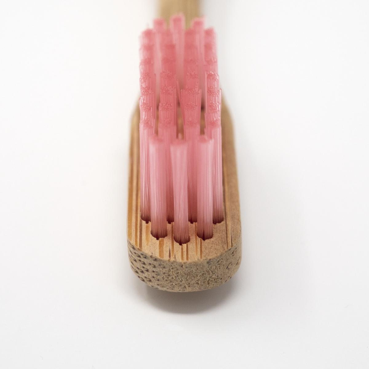 pink bamboo toothbrush head
