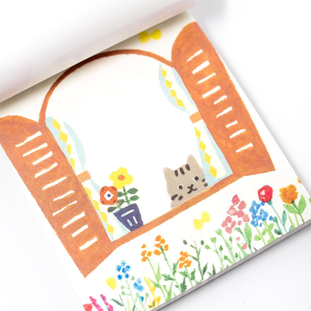 furukwashico cat tv notebook angle cat at window