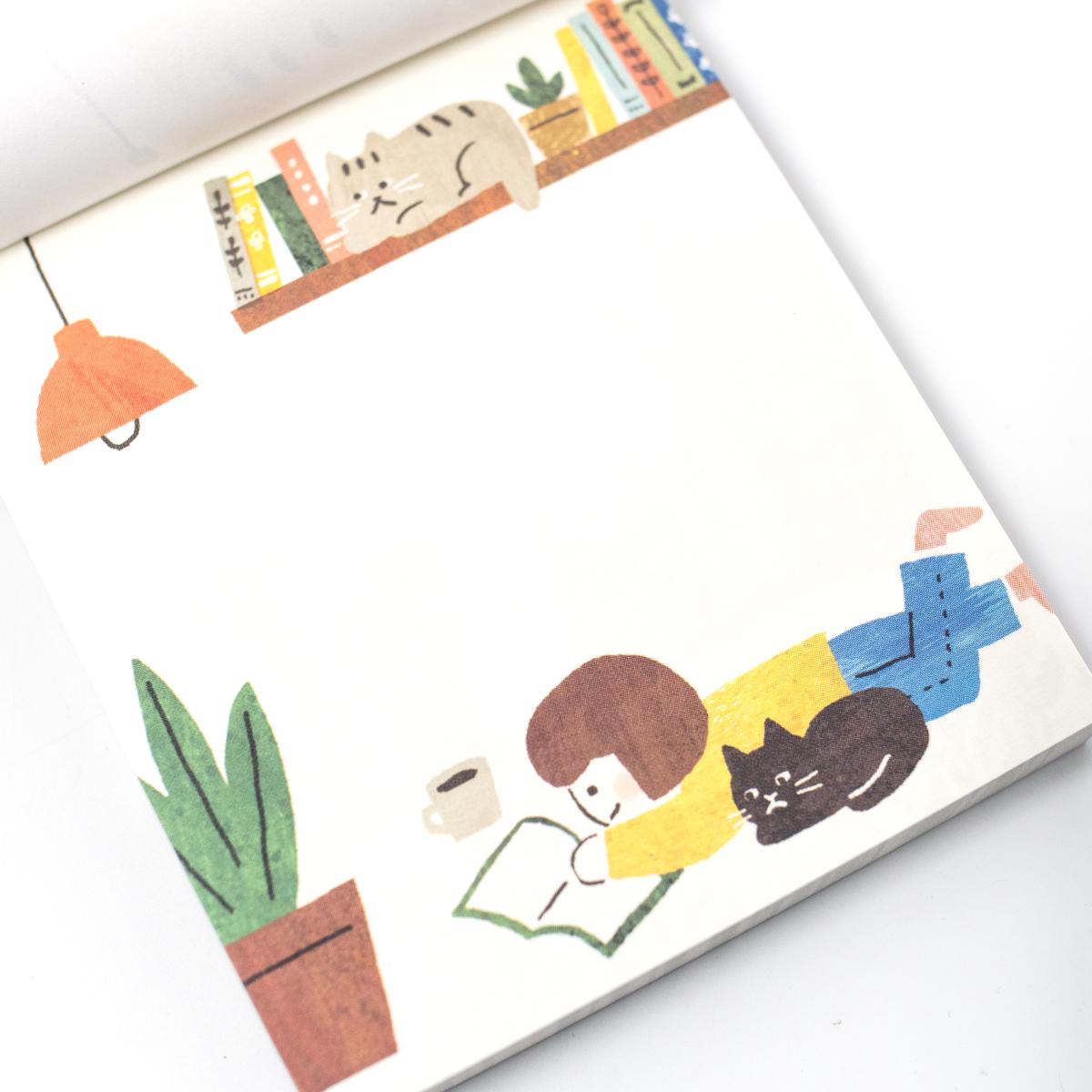 furukwashico cat tv notebook angle cat reading